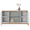 Balcao Buffet 50528 Porta De Vidro 168cm Branco Cedro DCASA