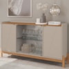 Balcao Buffet 50528 Porta De Vidro 168cm Off White Cedro DCASA