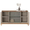 Balcao Buffet 50528 Porta De Vidro 168cm Off White Cedro DCASA