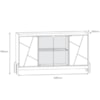 Balcao Buffet 50528 Porta De Vidro 168cm Off White Cedro DCASA