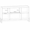 Balcao Buffet 50528 Porta De Vidro 168cm Off White Cedro DCASA