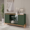 Balcao Buffet 50528 Porta De Vidro 168cm Verde Oliva Cedro DCASA