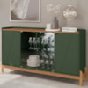 Balcao Buffet 50528 Porta De Vidro 168cm Verde Oliva Cedro DCASA