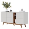 Balcao Buffet Aparador 160 cm Noronha Off White Matte Freijo Colibri