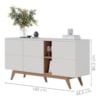 Balcao Buffet Aparador 160 cm Noronha Off White Matte Freijo Colibri