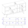 Balcao Buffet Aparador 160 cm Noronha Off White Matte Freijo Colibri