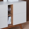 Balcao Buffet Aparador 160 cm Noronha Off White Matte Freijo Colibri