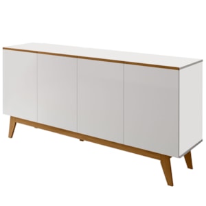 Balcao Buffet Ares 4 Portas 161 cm Branco Nature Tebar