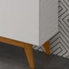 Balcao Buffet Ares 4 Portas 161 cm Branco Nature Tebar