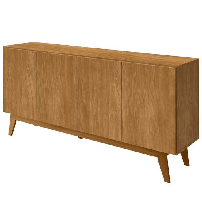 Balcao Buffet Ares 4 Portas 161 cm Off White Nature Tebar