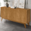Balcao Buffet Ares 4 Portas 161 cm Off White Nature Tebar