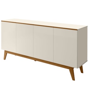 Balcao Buffet Ares 4 Portas 161 cm Off White Nature Tebar