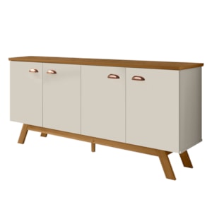 Balcao Buffet Atlanta 4 Portas 164 cm Off White Nature Tebar Balcao Buffet Atlanta 4 Portas 164 cm Off White Nature Tebar