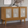 Balcao Buffet Detroit 3 Portas Correr 125 cm Nature Tebar