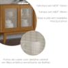 Balcao Buffet Detroit 3 Portas Correr 125 cm Nature Tebar