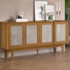 Balcao Buffet Detroit 4 Portas Correr 164 cm Nature Tebar