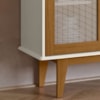 Balcao Buffet Detroit 4 Portas Correr 164 cm Off White Nature Tebar