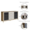 Balcao Buffet Duo 150 cm P1068 Oak Arenas Dourado PP Milani Store