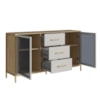 Balcao Buffet Duo 150 cm P1068 Oak Arenas Dourado PP Milani Store