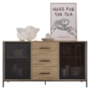 Balcao Buffet Duo 150 cm P1068 Oak Preto PP Milani Store