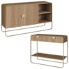 Balcao Buffet E Aparador 135 cm Organica Hanover Dourado Artesano