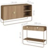 Balcao Buffet E Aparador 135 cm Organica Hanover Dourado Artesano