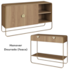 Balcao Buffet E Aparador 135 cm Organica Hanover Dourado Artesano
