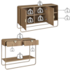 Balcao Buffet E Aparador 135 cm Organica Hanover Dourado Artesano