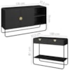 Balcao Buffet E Aparador 135 cm Organica Nero Preto Artesano