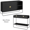 Balcao Buffet E Aparador 135 cm Organica Nero Preto Artesano