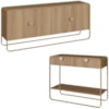 Balcao Buffet E Aparador 180 cm Organica Hanover Dourado Artesano