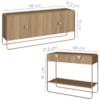 Balcao Buffet E Aparador 180 cm Organica Hanover Dourado Artesano