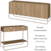 Balcao Buffet E Aparador 180 cm Organica Hanover Dourado Artesano