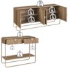 Balcao Buffet E Aparador 180 cm Organica Hanover Dourado Artesano