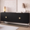 Balcao Buffet E Aparador 180 cm Organica Nero Preto Artesano