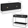 Balcao Buffet E Aparador 180 cm Organica Nero Preto Artesano