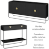Balcao Buffet E Aparador 180 cm Organica Nero Preto Artesano