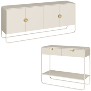 Balcao Buffet E Aparador 180 cm Organica Off White Artesano
