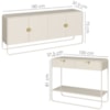 Balcao Buffet E Aparador 180 cm Organica Off White Artesano