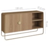 Balcao Buffet Organico 2 Portas 135 cm 28071 Hanover Dourado Artesano