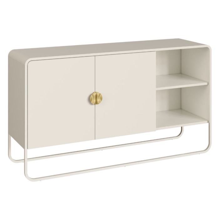Balcao Buffet Organico 2 Portas 135 cm 28071 Off White Artesano