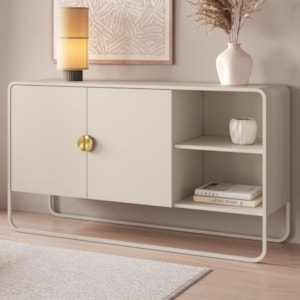 Balcao Buffet Organico 2 Portas 135 cm 28071 Off White Artesano