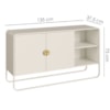 Balcao Buffet Organico 2 Portas 135 cm 28071 Off White Artesano