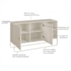 Balcao Buffet Organico 2 Portas 135 cm 28071 Off White Artesano