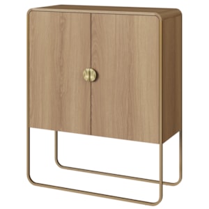 Balcao Buffet Organico 2 Portas 90 cm 28065 Hanover Dourado Artesano