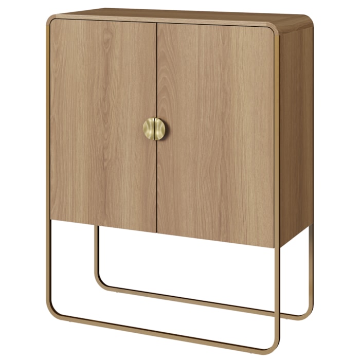 Balcao Buffet Organico 2 Portas 90 cm 28065 Hanover Dourado Artesano