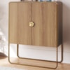 Balcao Buffet Organico 2 Portas 90 cm 28065 Hanover Dourado Artesano