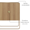 Balcao Buffet Organico 2 Portas 90 cm 28065 Hanover Dourado Artesano