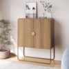 Balcao Buffet Organico 2 Portas 90 cm 28065 Hanover Dourado Artesano