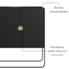 Balcao Buffet Organico 2 Portas 90 cm 28065 Nero Preto Artesano